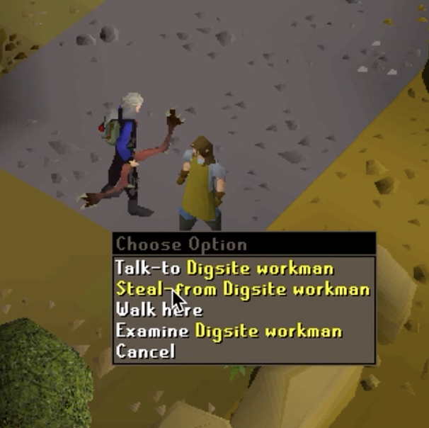Dig site workman